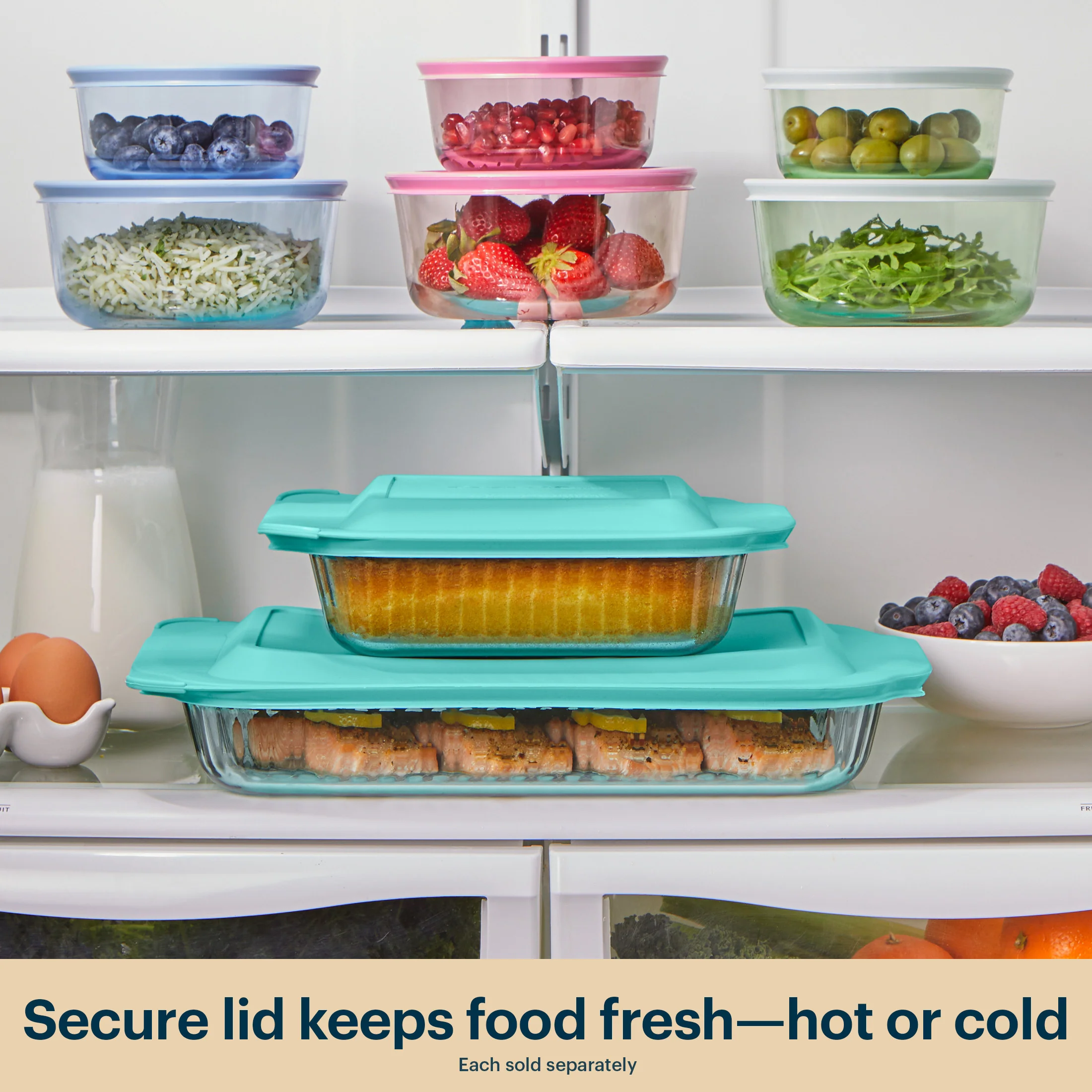 Pyrex Tan Square Pyrex® Sculpted Tinted Glass 8