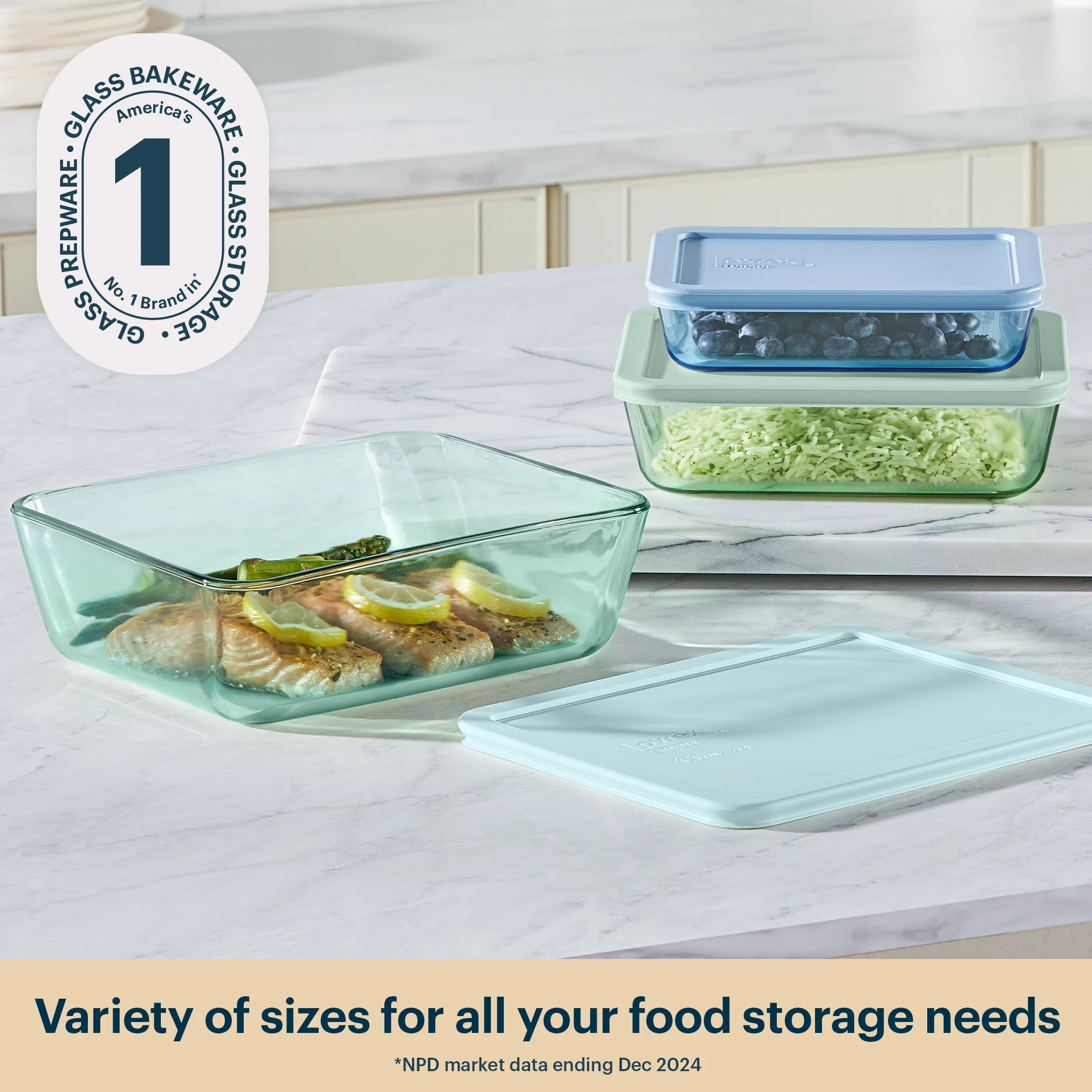 Pyrex® Sculpted Tinted Glass Mixing Bowls With Lids, 6-pc Set, Mixed ...